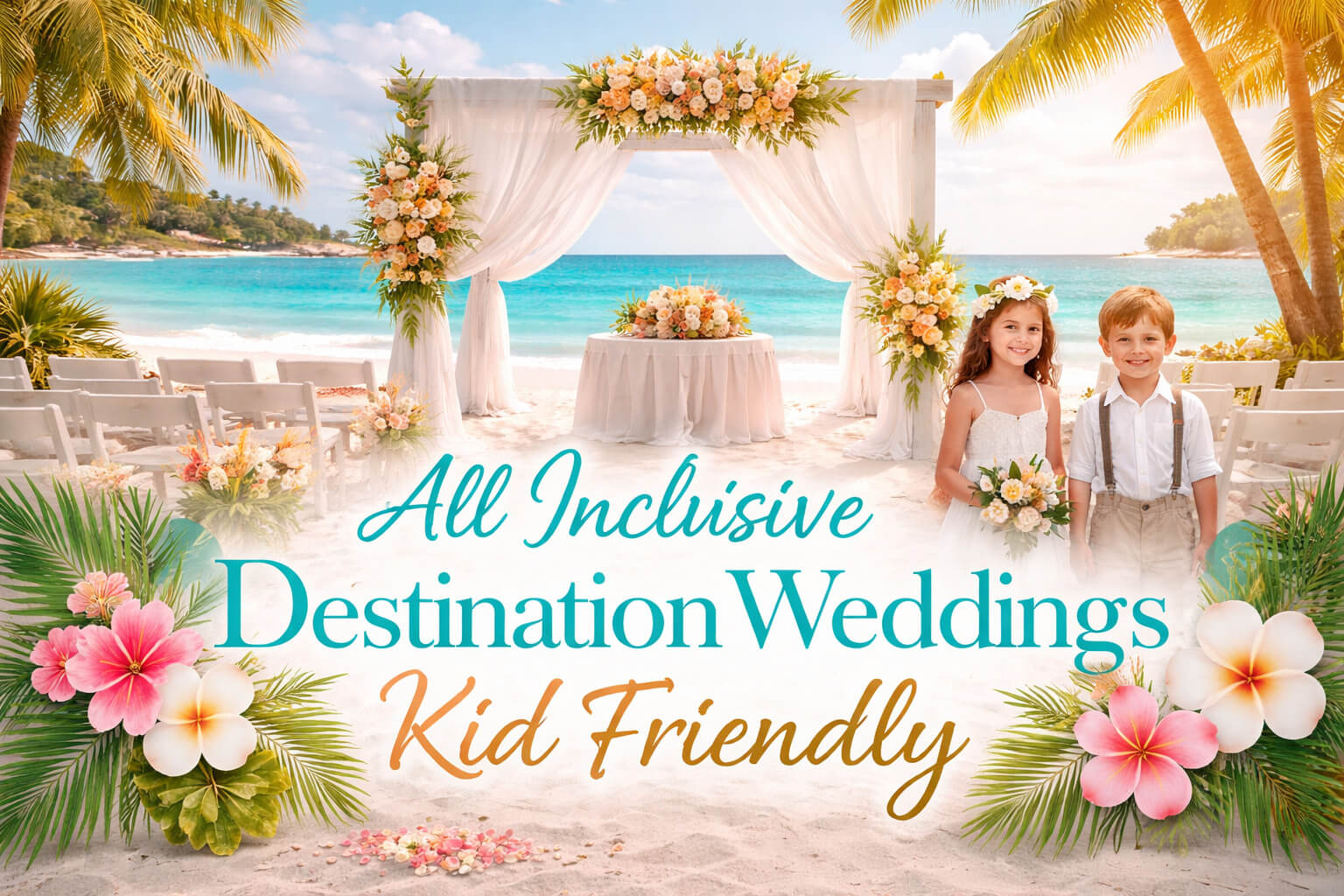 All Inclusive Destination Weddings Kid Friendly Beach Resort Ceremony