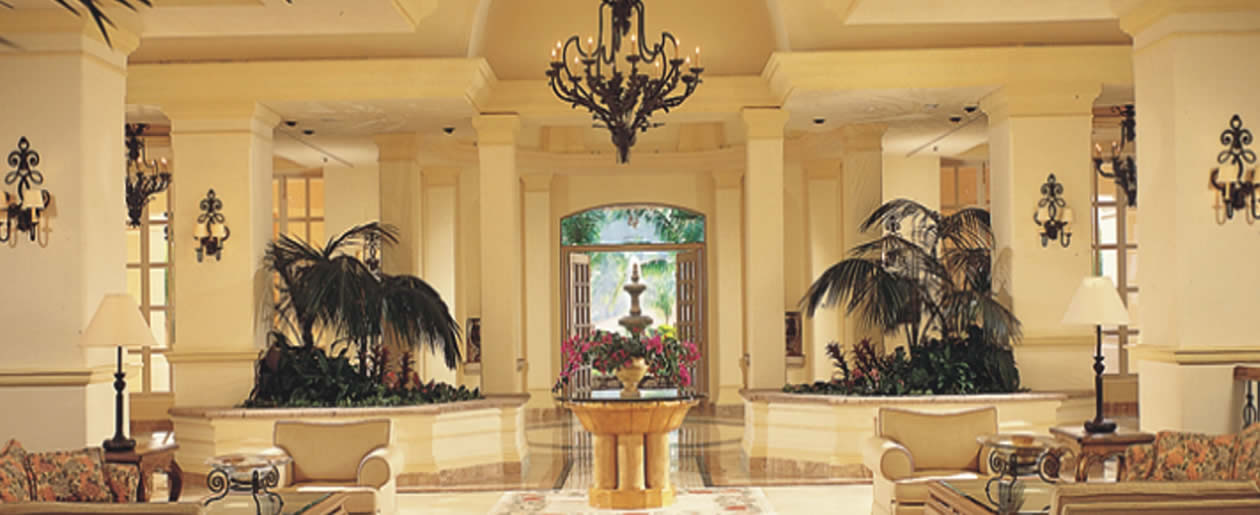 The elegant lobby at the Grand Isla Navidad Resort will impress your wedding guests the minute they enter the resort.
